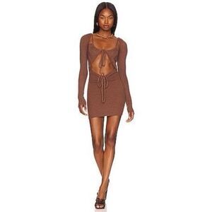 H:ours (Revolve) Willa  Rib Knit Long Sleeve Mini Dress
